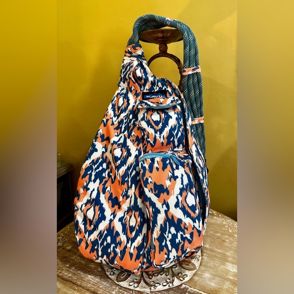 EUC 💠 Kavu Rope Shoulder Bag. Orange/Blue/White Exceptionally clean inside/out - Picture 4 of 14